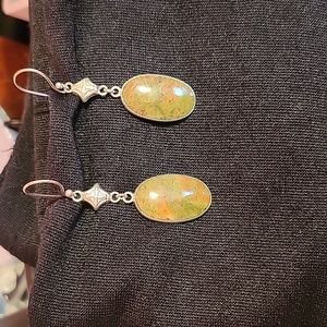 🆕️ Unakite Silver Plated earrings